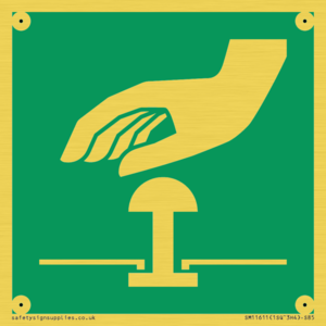 E020 safe condition emergency stop button